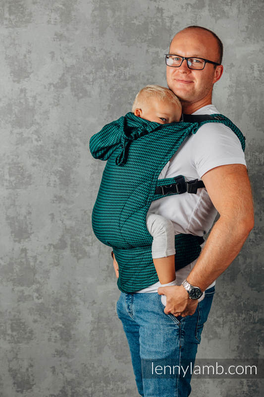 Marsupio Ergonomico LennyGo Linea Basic, misura Baby, tessitura tessera, 100% cotone - JADE #babywearing