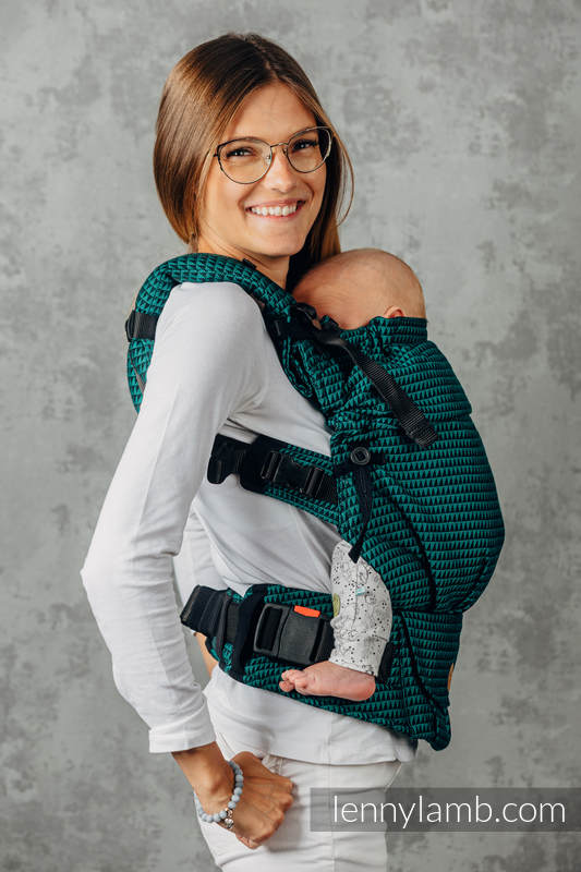 Porte-bébé LennyUpGrade, taille standard, tessera 100% coton -  BASIC LINE JADE #babywearing