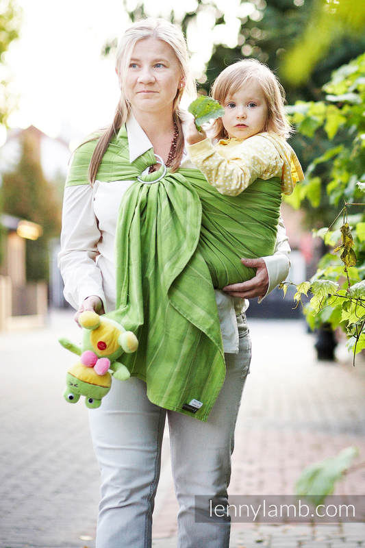 Ring Sling - 100%  Cotton - Broken Twill Weave -  Pistachio Summer #babywearing