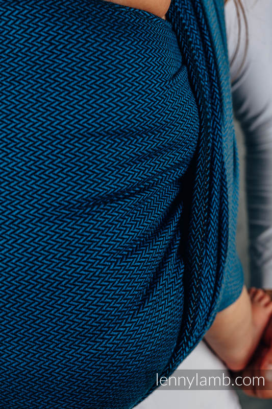 Chusta tkana, splot jodełkowy, (100% bawełna) - NOVA - MAŁA JODEŁKA GRZEŚ - rozmiar M #babywearing