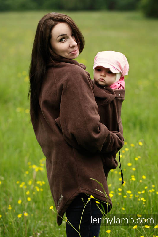 Fleece Babywearing Jacket - brown - size L (grade B) #babywearing