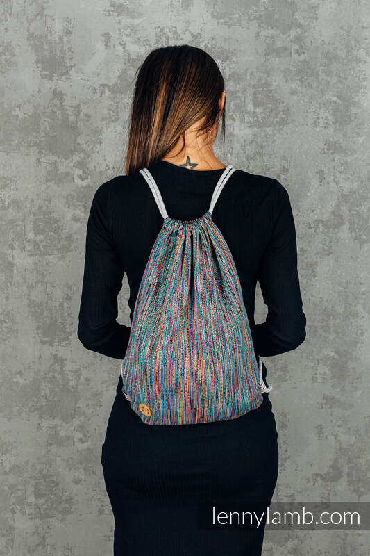 Plecak/worek, (100% bawełna) - KOLOROWY WIATR - rozmiar uniwersalny 32cm x 43cm #babywearing