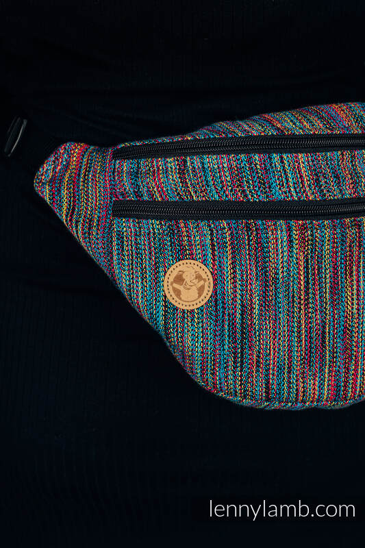 Waist Bag made of woven fabric, size large (100% cotton) - COLORFUL WIND  #babywearing