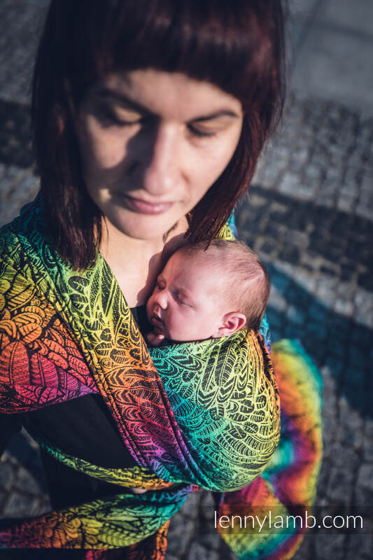 Żakardowa chusta do noszenia dzieci, 100% bawełna - ŚLĄSKI WOLNY DUCH - rozmiar S #babywearing