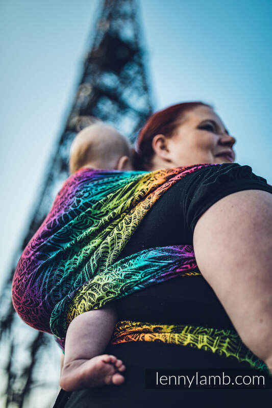 Żakardowa chusta do noszenia dzieci, 100% bawełna - ŚLĄSKI WOLNY DUCH - rozmiar S #babywearing