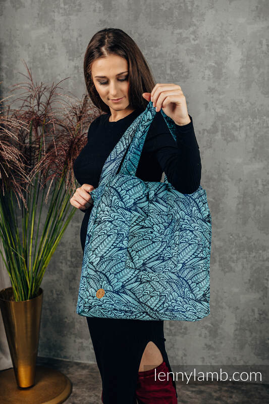 Shoulder bag made of wrap fabric (100% cotton) - WILD SOUL - REBIRTH - standard size 37cmx37cm #babywearing