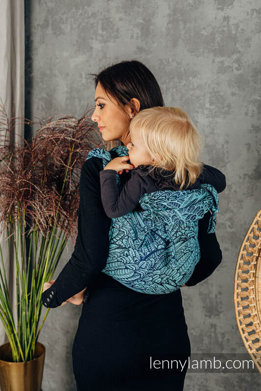 Lenny Buckle Onbuhimo baby carrier, standard size, jacquard weave (100% cotton) - WILD SOUL - REBIRTH  #babywearing