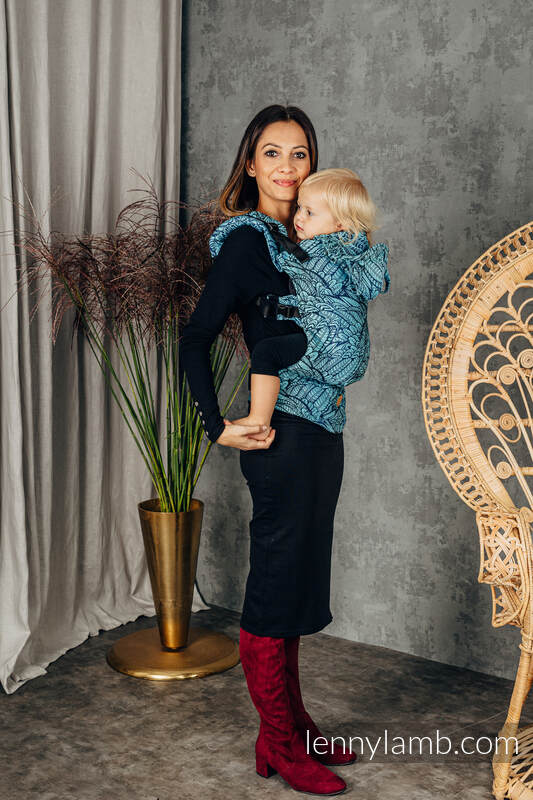 LennyGo Ergonomic Carrier, Toddler Size, jacquard weave 100% cotton - WILD SOUL - REBIRTH   #babywearing