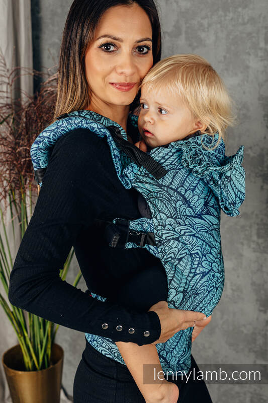 LennyGo Ergonomic Carrier, Baby Size, jacquard weave 100% cotton - WILD SOUL - REBIRTH  #babywearing