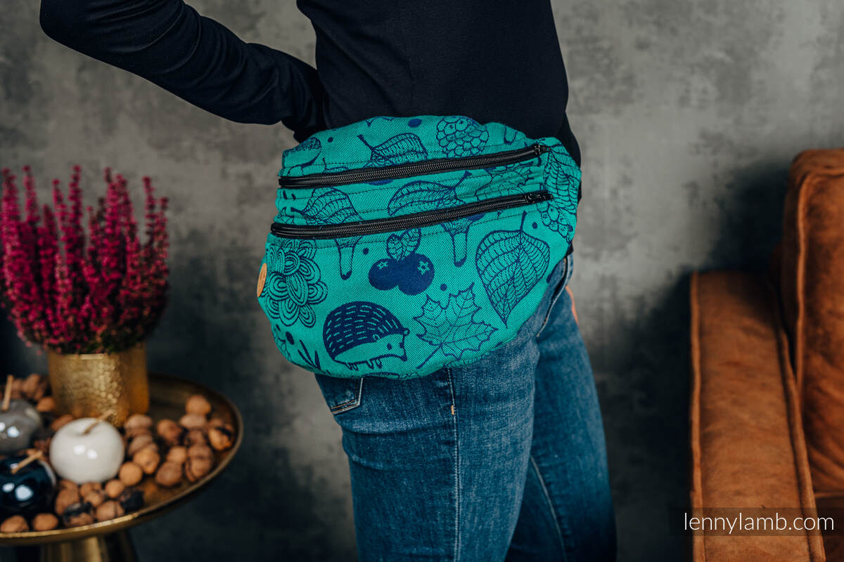 Waist Bag made of woven fabric, size large (100% cotton) - UNDER THE LEAVES #babywearing