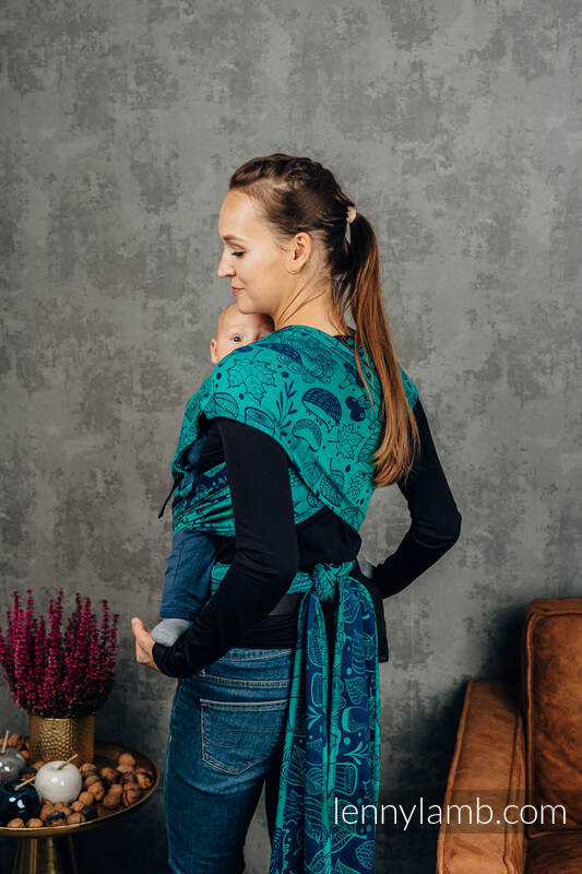 LennyHybrid Half Buckle Carrier, Standard Size, jacquard weave 100% cotton - UNDER THE LEAVES #babywearing