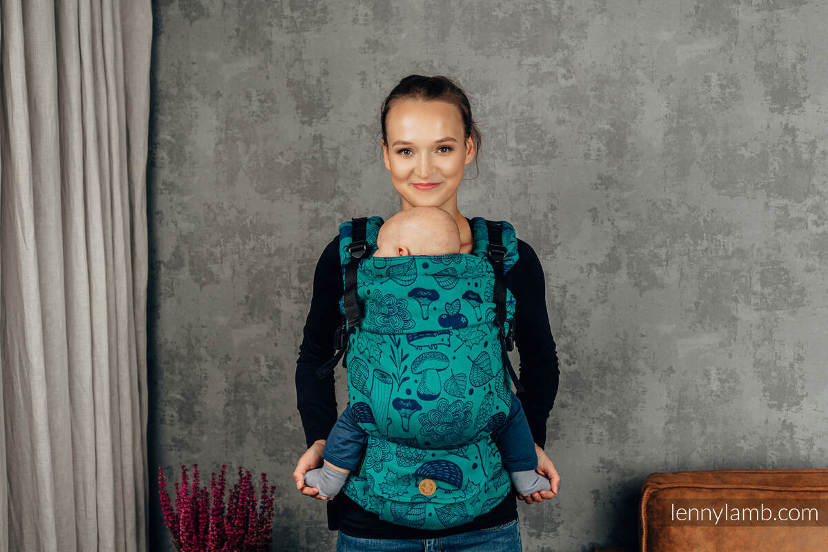 LennyUpGrade Carrier, Standard Size, jacquard weave 100% cotton - UNDER THE LEAVES #babywearing