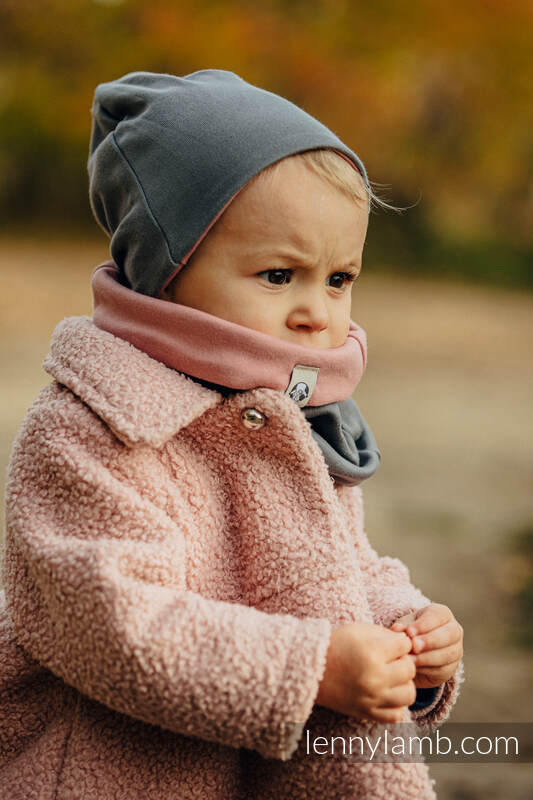 Hat & snood set - size L - Anthracite & Quartz #babywearing