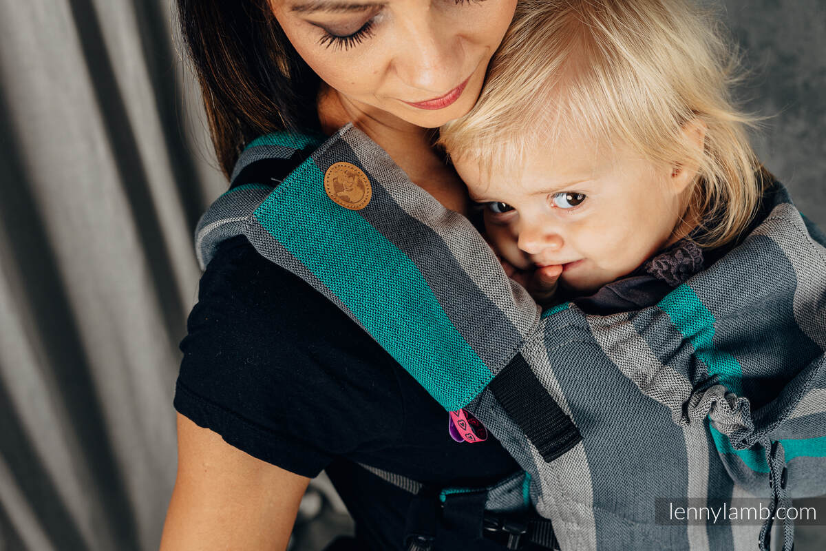 Ensemble protège bretelles et sangles pour capuche (60% coton, 40% polyester) - SMOKY - MINT  #babywearing