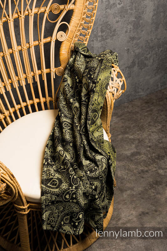 Woolen Woven Baby Blanket (60% cotton, 40 merino wool) - BOTHA GREEN #babywearing