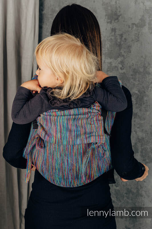 Lenny Buckle Onbuhimo baby carrier, toddler size, jacquard weave (100% cotton) - COLORFUL WIND  #babywearing