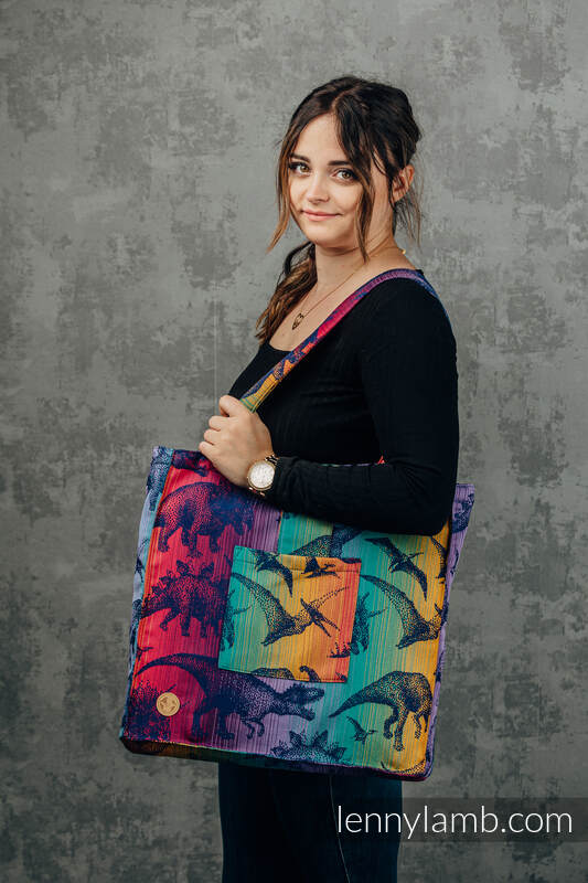 Shoulder bag made of wrap fabric (100% cotton) - JURASSIC PARK - NEW ERA - standard size 37cmx37cm #babywearing