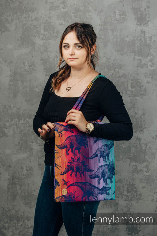 Einkaufstasche, hergestellt aus gewebtem Stoff (100% Baumwolle) - JURASSIC PARK - NEW ERA #babywearing