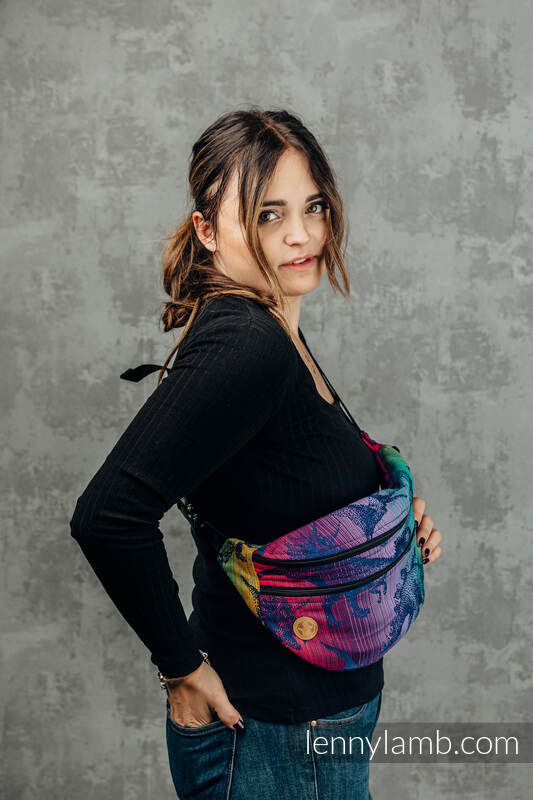 Marsupio portaoggetti Waist Bag in tessuto di fascia, misura large (100% cotone) - JURASSIC PARK - NEW ERA #babywearing