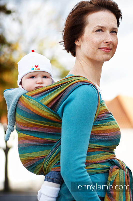 Chusta do noszenia dzieci, tkana splotem skośno-krzyżowym (100% bawełna) - GAJA - rozmiar XS #babywearing