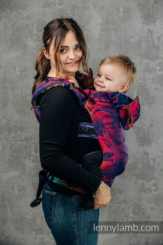 Mochila ergonómica LennyGo, talla Toddler, jacquard 100% algodón - JURASSIC PARK - NEW ERA #babywearing