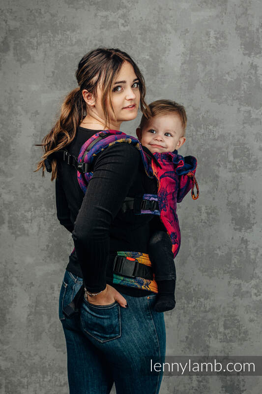 Ergonomische Tragehilfe LennyGo, Größe Baby, Jacquardwebung, 100% Baumwolle - JURASSIC PARK - NEW ERA #babywearing