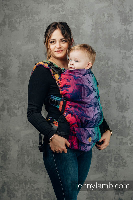 Nosidełko LennyUpGrade z tkaniny żakardowej 100% bawełna , rozmiar standard - PARK JURAJSKI - NOWA ERA  #babywearing