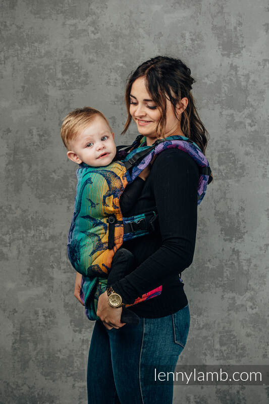 LennyUpGrade Carrier, Standard Size, jacquard weave 100% cotton - JURASSIC PARK - NEW ERA #babywearing
