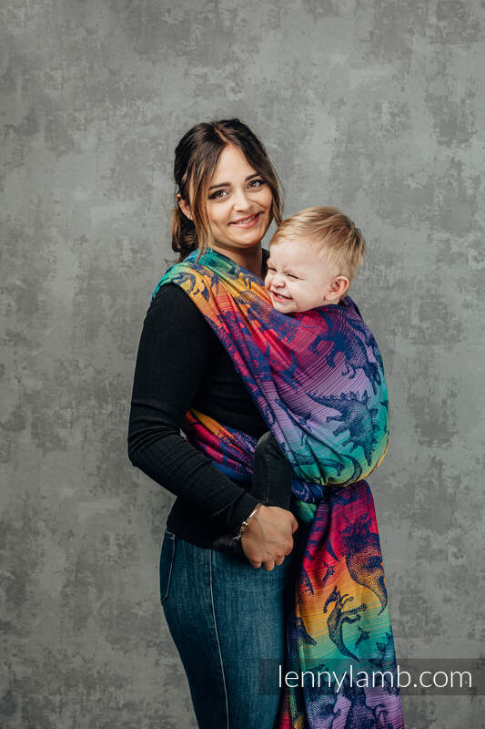 Żakardowa chusta do noszenia dzieci, 100% bawełna - PARK JURAJSKI - NOWA ERA - rozmiar S #babywearing