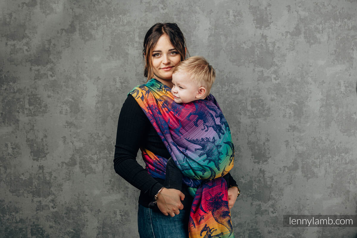 Żakardowa chusta do noszenia dzieci, 100% bawełna - PARK JURAJSKI - NOWA ERA - rozmiar L (drugi gatunek) #babywearing