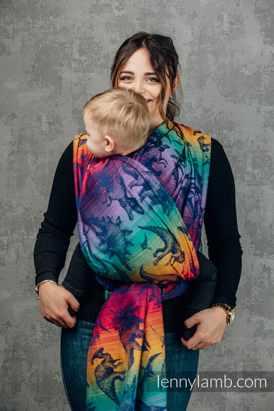 Fular, tejido jacquard (100% algodón) - JURASSIC PARK - NEW ERA - talla XL #babywearing