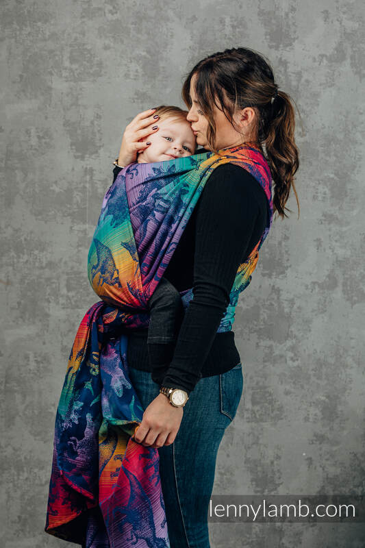 Żakardowa chusta do noszenia dzieci, 100% bawełna - PARK JURAJSKI - NOWA ERA - rozmiar M (drugi gatunek) #babywearing