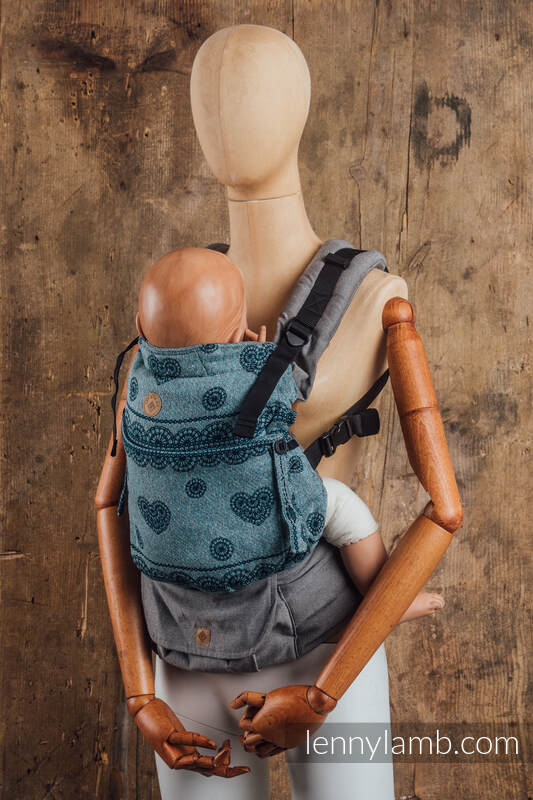 LennyUpGrade Carrier - CHOICE - EXPERIMENT no.14 - Standard Size, jacquard weave, (40% noil silk, 36% combed cotton, 20% merino wool, 4% cashmere) #babywearing