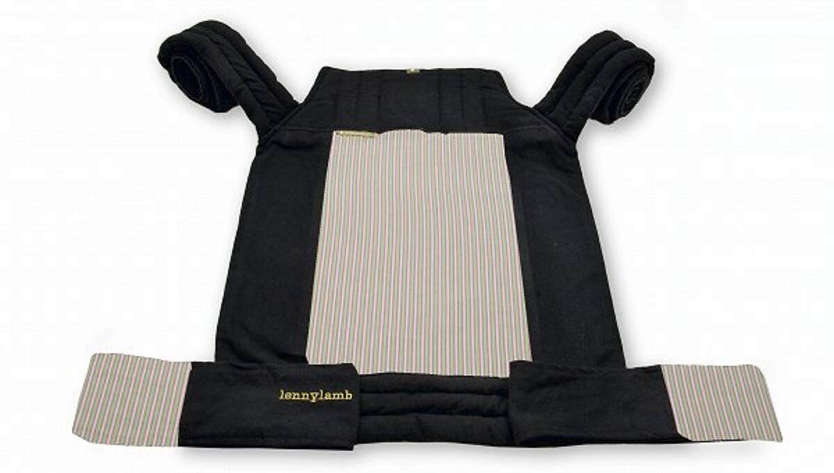 Nosidełko dla dzieci MEI-TAI, bawełna / len, czarny, bez kapturka #babywearing