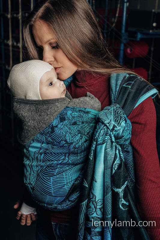 Écharpe, jacquard (100% coton) - WEAVING CHALLENGE - ROOTS AND WINGS - taille XS #babywearing