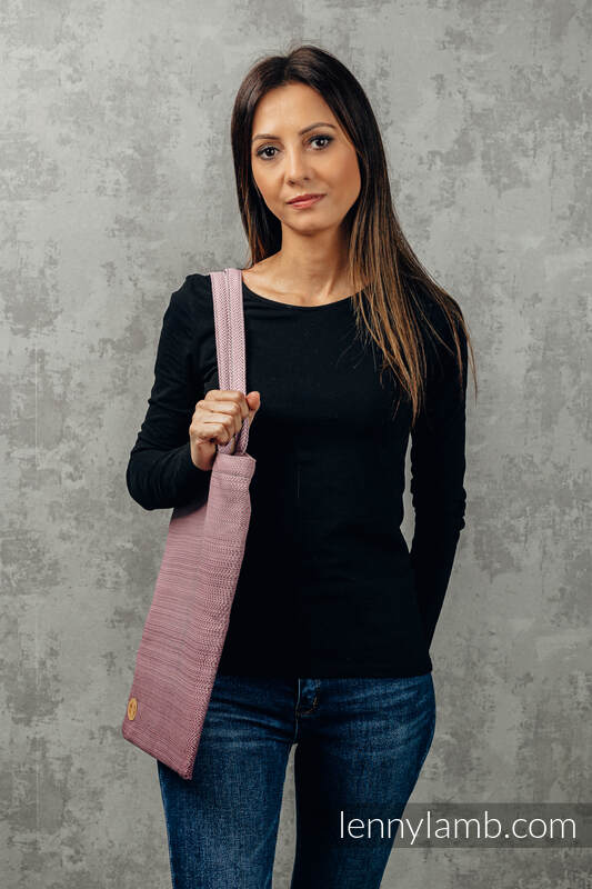 Bolsa de la compra hecho de tejido de fular (100% algodón) - LITTLE HERRINGBONEOMBRE PINK #babywearing