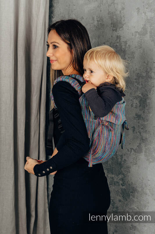 Onbuhimo de Lenny, taille standard, jacquard (100% coton) - COLORFUL WIND #babywearing