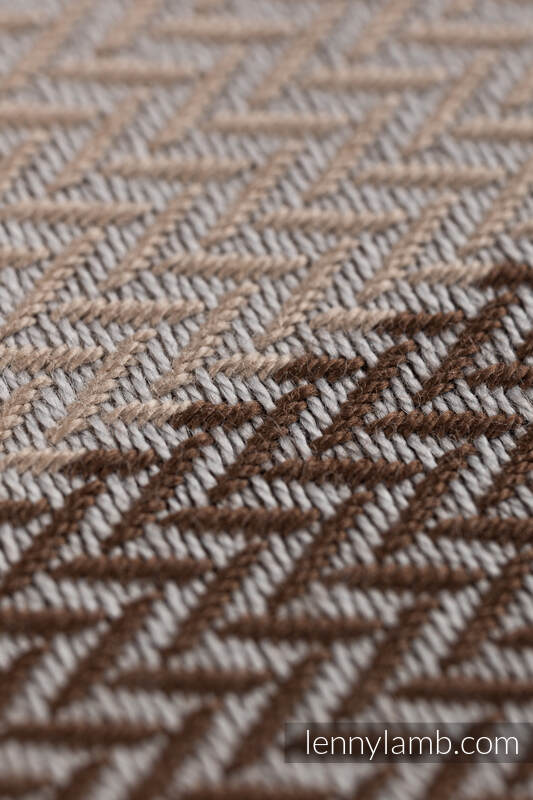 Mochila LennyLight, talla estándar, tejido herringbone 100% algodón - LITTLE HERRINGBONE BABY CAFFE LATTE #babywearing