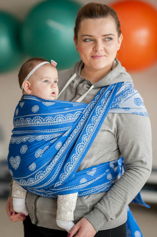 Baby Wrap, Jacquard Weave (100% cotton) - Angel Lace - size S #babywearing