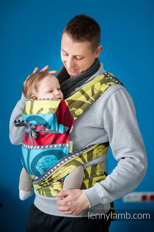 MEI-TAI carrier Toddler, jacquard weave - 100% cotton - with hood, Movie Star #babywearing