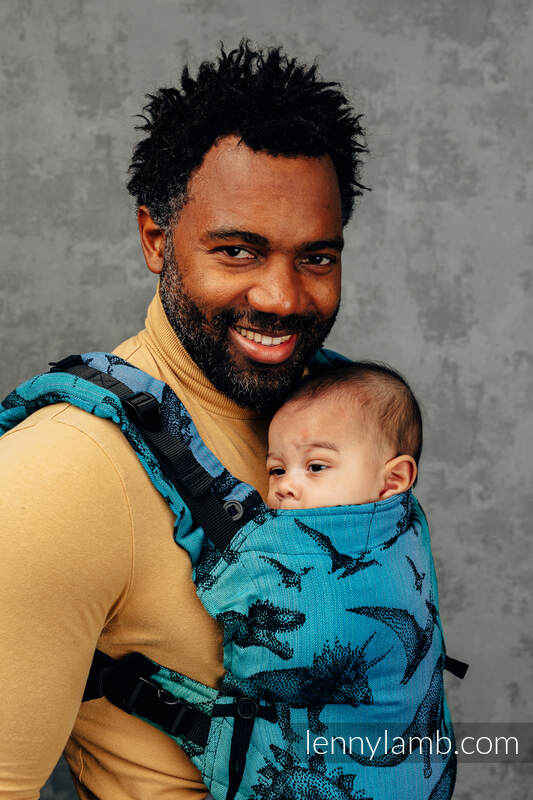 Porte-bébé LennyUpGrade, taille standard, jacquard 100% coton - JURASSIC PARK #babywearing