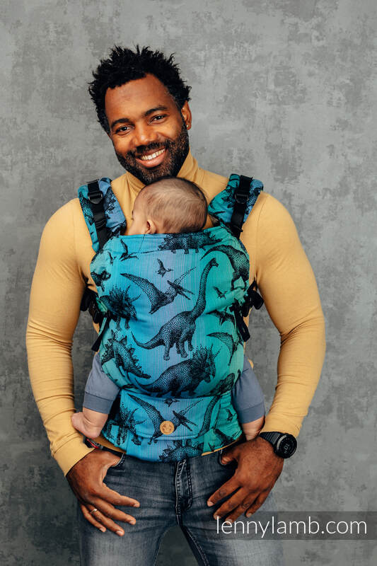 Porte-bébé LennyUpGrade, taille standard, jacquard 100% coton - JURASSIC PARK #babywearing