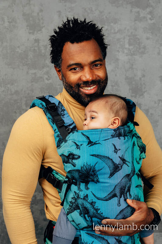Porte-bébé LennyUpGrade, taille standard, jacquard 100% coton - JURASSIC PARK #babywearing