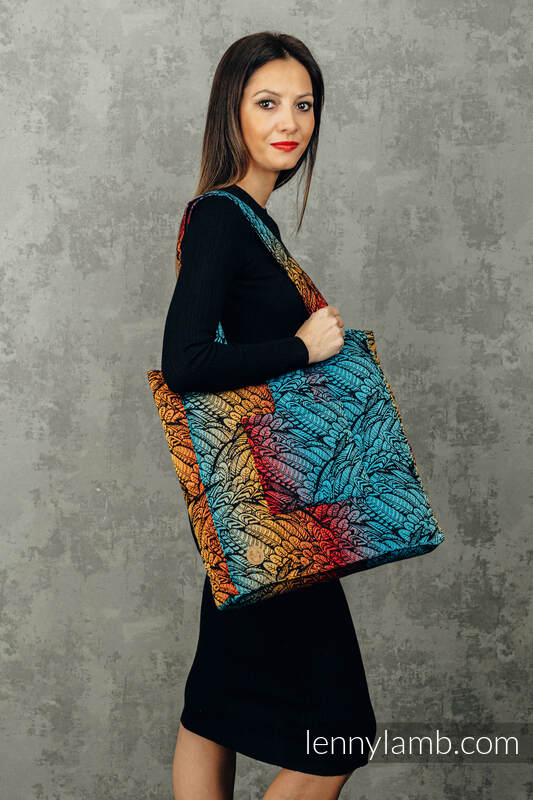 Borsa Shoulder Bag in tessuto di fascia (100% cotone) - WILD SOUL DAEDALUS - misura standard 37cm x 37cm  #babywearing