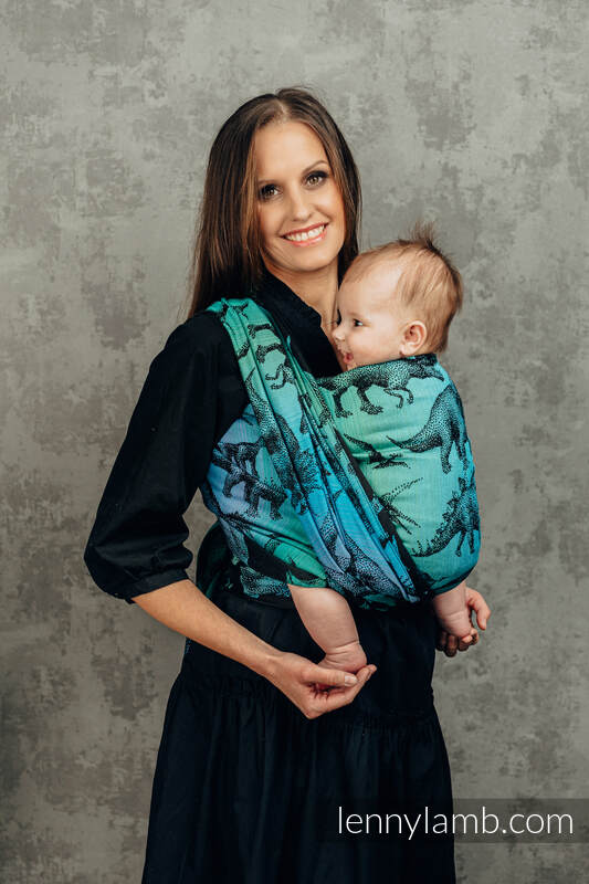 Baby Wrap, Jacquard Weave (100% cotton) - JURASSIC PARK - size S #babywearing