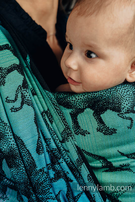 Baby Wrap, Jacquard Weave (100% cotton) - JURASSIC PARK - size M (grade B) #babywearing