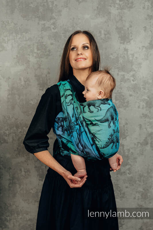 Baby Wrap, Jacquard Weave (100% cotton) - JURASSIC PARK - size XS #babywearing