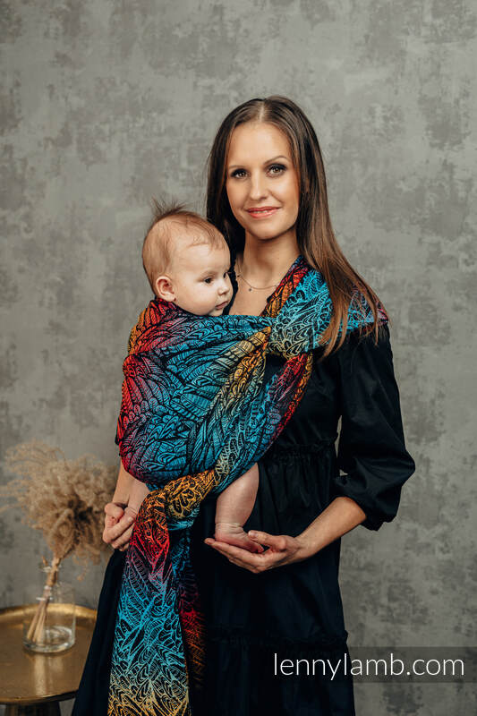 Żakardowa chusta do noszenia dzieci, 100% bawełna - WOLNY DUCH - DEDAL - rozmiar XL #babywearing