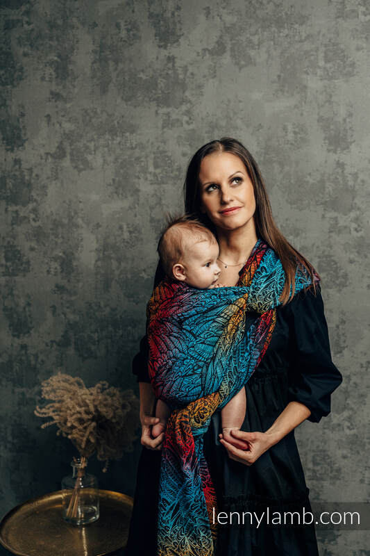 Baby Wrap, Jacquard Weave (100% cotton) - WILD SOUL - DAEDALUS  - size XS #babywearing