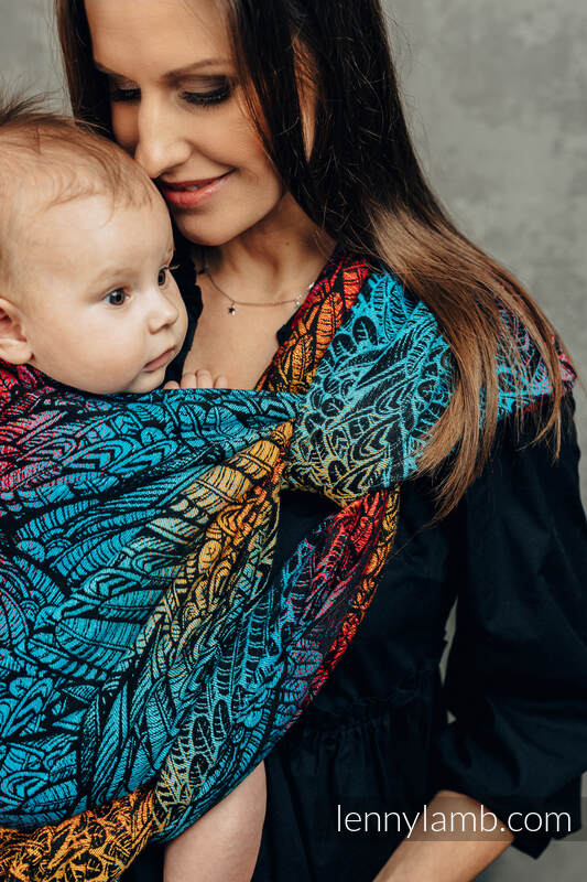 Żakardowa chusta do noszenia dzieci, 100% bawełna - WOLNY DUCH - DEDAL - rozmiar XL #babywearing